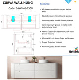 CURVA Wall Hung Fluted Curved Vanity Matte White (All Sizes)