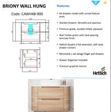 Briony Wall Hung Curve Vanity Mia Oak (All Size)