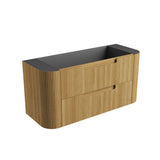 VARCELLI Tier Wall Hung Curve Vanity Harvest Oak (All Sizes)