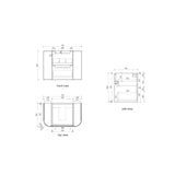 VARCELLI Tier Wall Hung Curve Vanity Harvest Oak (All Sizes)