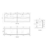 Lovina Tier Wall Hung Vanity Harvest Oak (All Sizes)