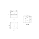 Lovina Tier Wall Hung Vanity Harvest Oak (All Sizes)
