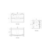 Lovina Tier Wall Hung Vanity Harvest Oak (All Sizes)