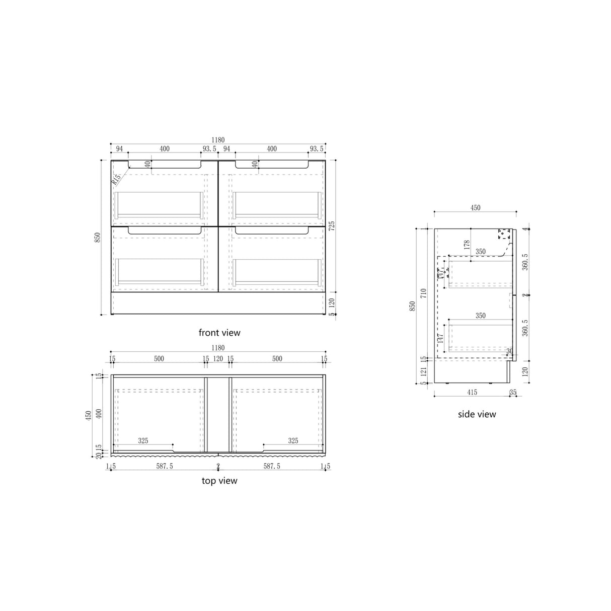 Lovina Floor Standing Vanity Harvest Oak (All Sizes)