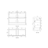 Lovina Floor Standing Vanity Harvest Oak (All Sizes)