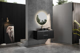 Brindabella Wall Hung Vanity (Middle Drawer) 1200mm (Single/Double Bowl) (Matte Black)