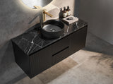 Brindabella Wall Hung Vanity (Middle Drawer) 1200mm (Single/Double Bowl) (Matte Black)