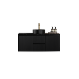 Brindabella Wall Hung Vanity (Middle Drawer) 1200mm (Single/Double Bowl) (Matte Black)