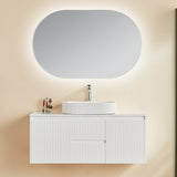 Brindabella Wall Hung PVC Cabinet (Middle Drawer) 1200mm (Single/Double Bowl) (Matte White)