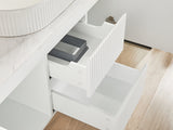 Brindabella Wall Hung PVC Cabinet (Middle Drawer) 1200mm (Single/Double Bowl) (Matte White)