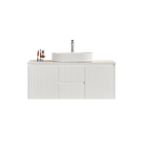 Brindabella Wall Hung PVC Cabinet (Middle Drawer) 1200mm (Single/Double Bowl) (Matte White)