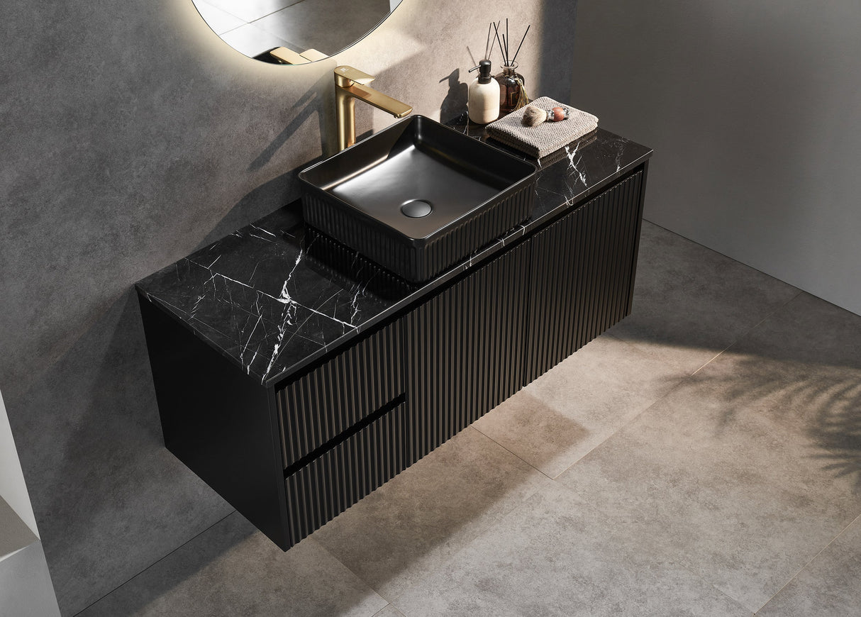 Brindabella Wall Hung PVC Cabinet 1200mm (Single Bowl) (Matte Black)