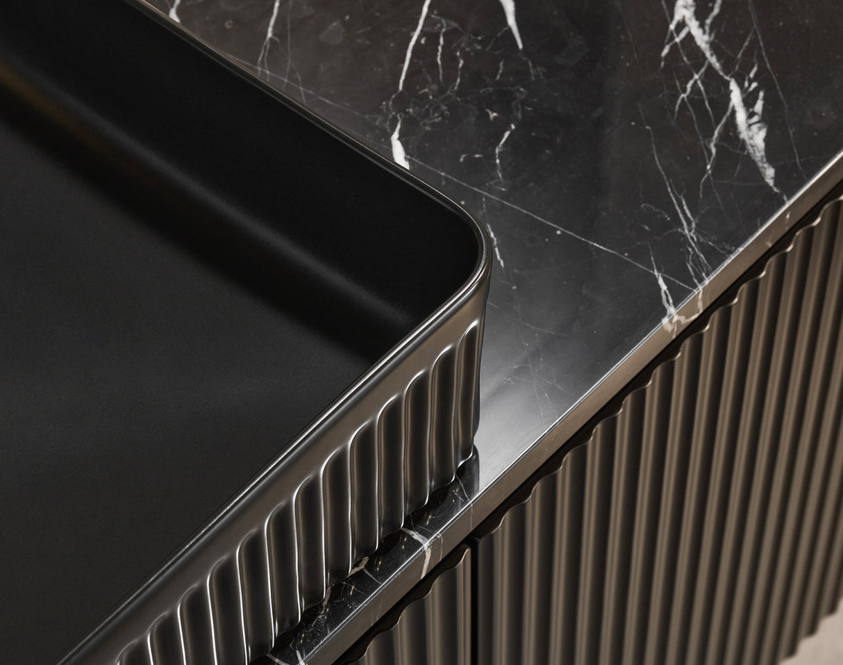 Brindabella Wall Hung PVC Cabinet 1200mm (Single Bowl) (Matte Black)