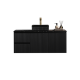 Brindabella Wall Hung PVC Cabinet 1200mm (Single Bowl) (Matte Black)