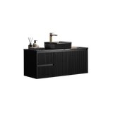 Brindabella Wall Hung PVC Cabinet 1200mm (Single Bowl) (Matte Black)