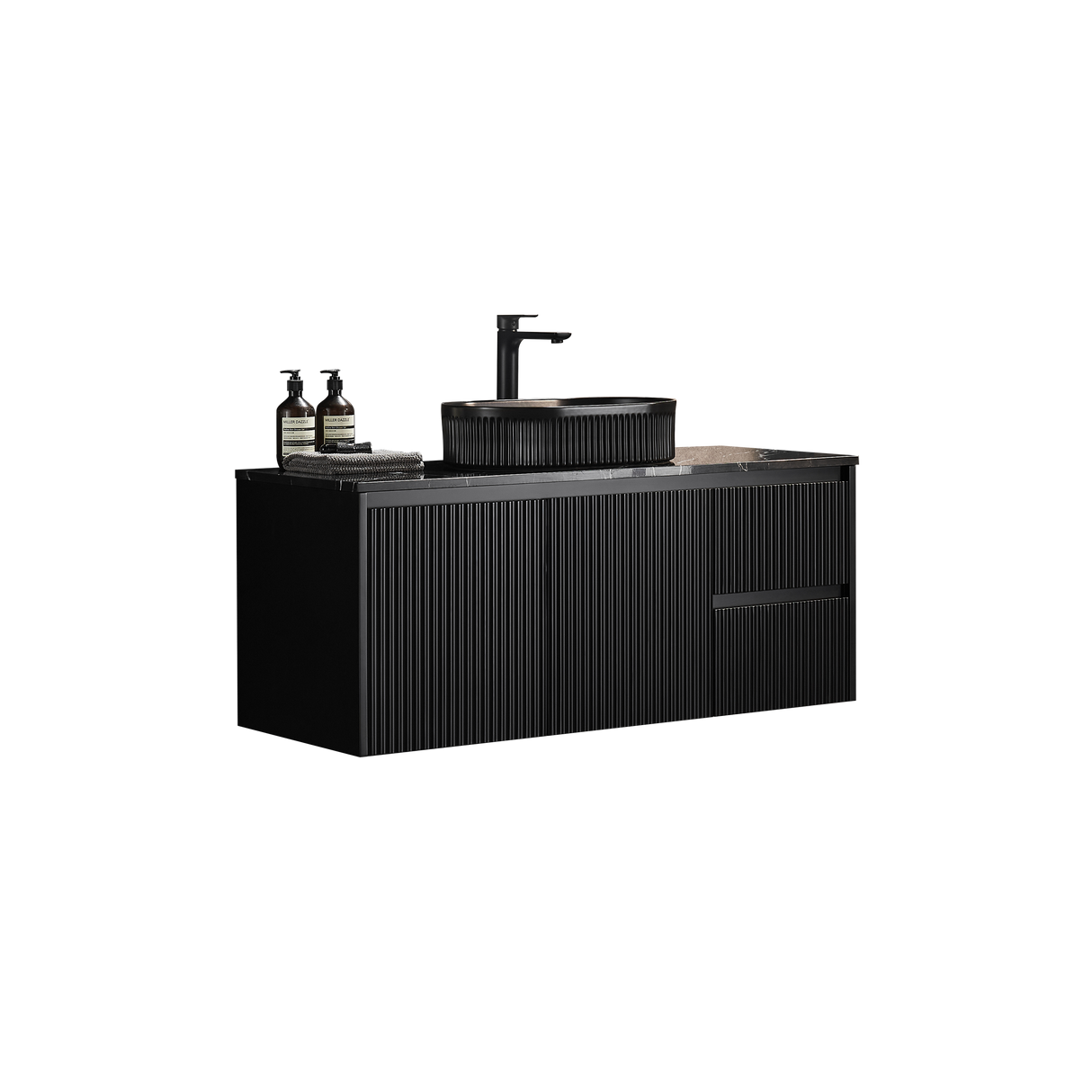 Brindabella Wall Hung PVC Cabinet 1200mm (Single Bowl) (Matte Black)