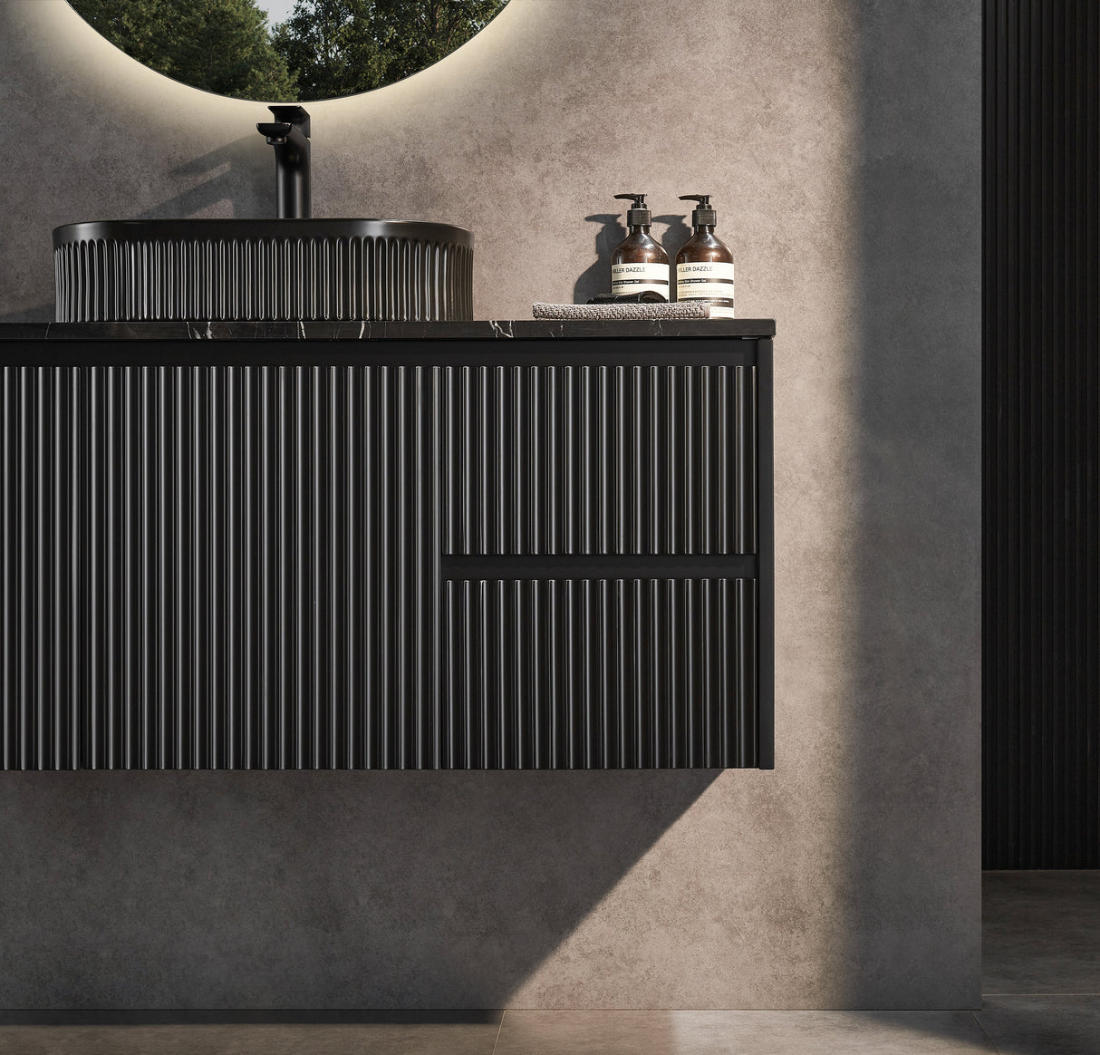 Brindabella Wall Hung PVC Cabinet 1200mm (Single Bowl) (Matte Black)
