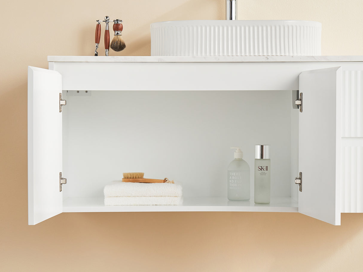 Brindabella Wall Hung PVC Cabinet 1200mm (Single Bowl) (Matte White)