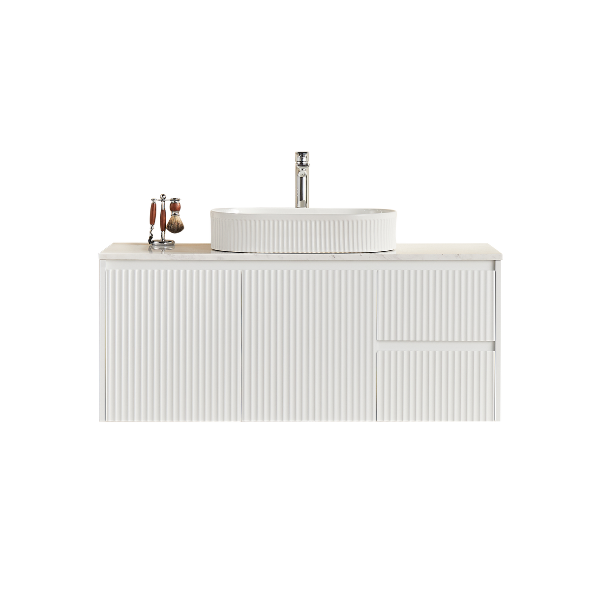 Brindabella Wall Hung PVC Cabinet 1200mm (Single Bowl) (Matte White)