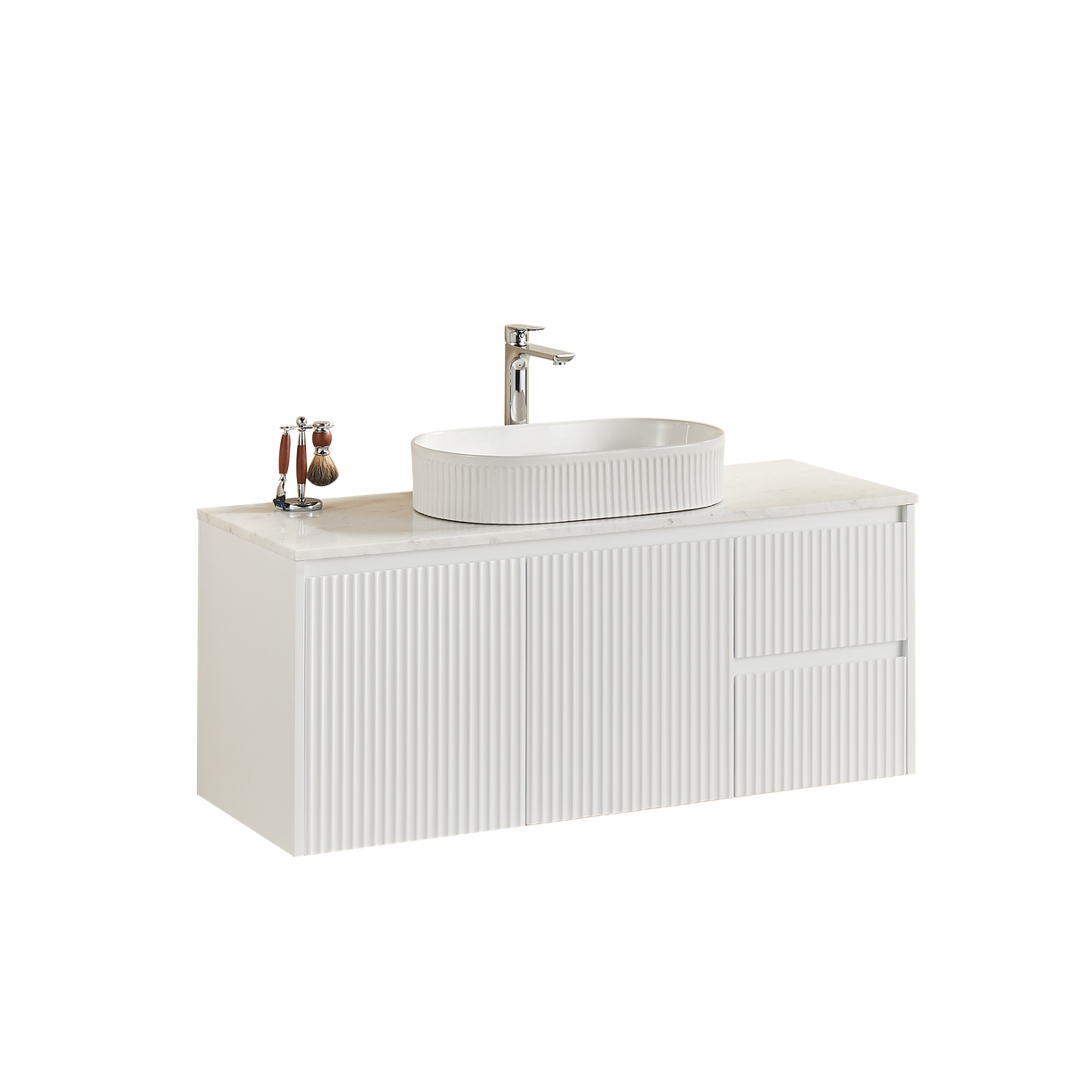 Brindabella Wall Hung PVC Cabinet 1200mm (Single Bowl) (Matte White)