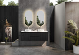 Brindabella Wall Hung Vanity (Middle Drawers) 1500mm (Single/Double Bowl) (Matte Black)