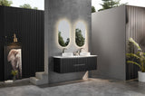 Brindabella Wall Hung Vanity (Middle Drawers) 1500mm (Single/Double Bowl) (Matte Black)