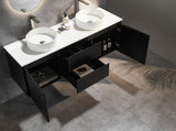 Brindabella Wall Hung Vanity (Middle Drawers) 1500mm (Single/Double Bowl) (Matte Black)