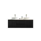 Brindabella Wall Hung Vanity (Middle Drawers) 1500mm (Single/Double Bowl) (Matte Black)