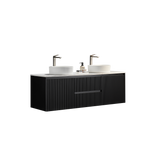 Brindabella Wall Hung Vanity (Middle Drawers) 1500mm (Single/Double Bowl) (Matte Black)