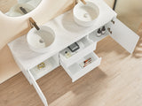 Brindabella Wall Hung PVC Cabinet (Middle Drawer) 1500mm (Single/Double Bowl) (Matte White)