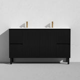 Brighton Freestanding Vanity 1500mm (Single/Double Bowl) (Matte Black)