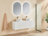 Brindabella Wall Hung PVC Cabinet 1500mm (Single/Double Bowl) (Matte White)