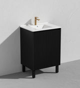 Brighton Freestanding PVC Vanity 600mm (Matte Black)