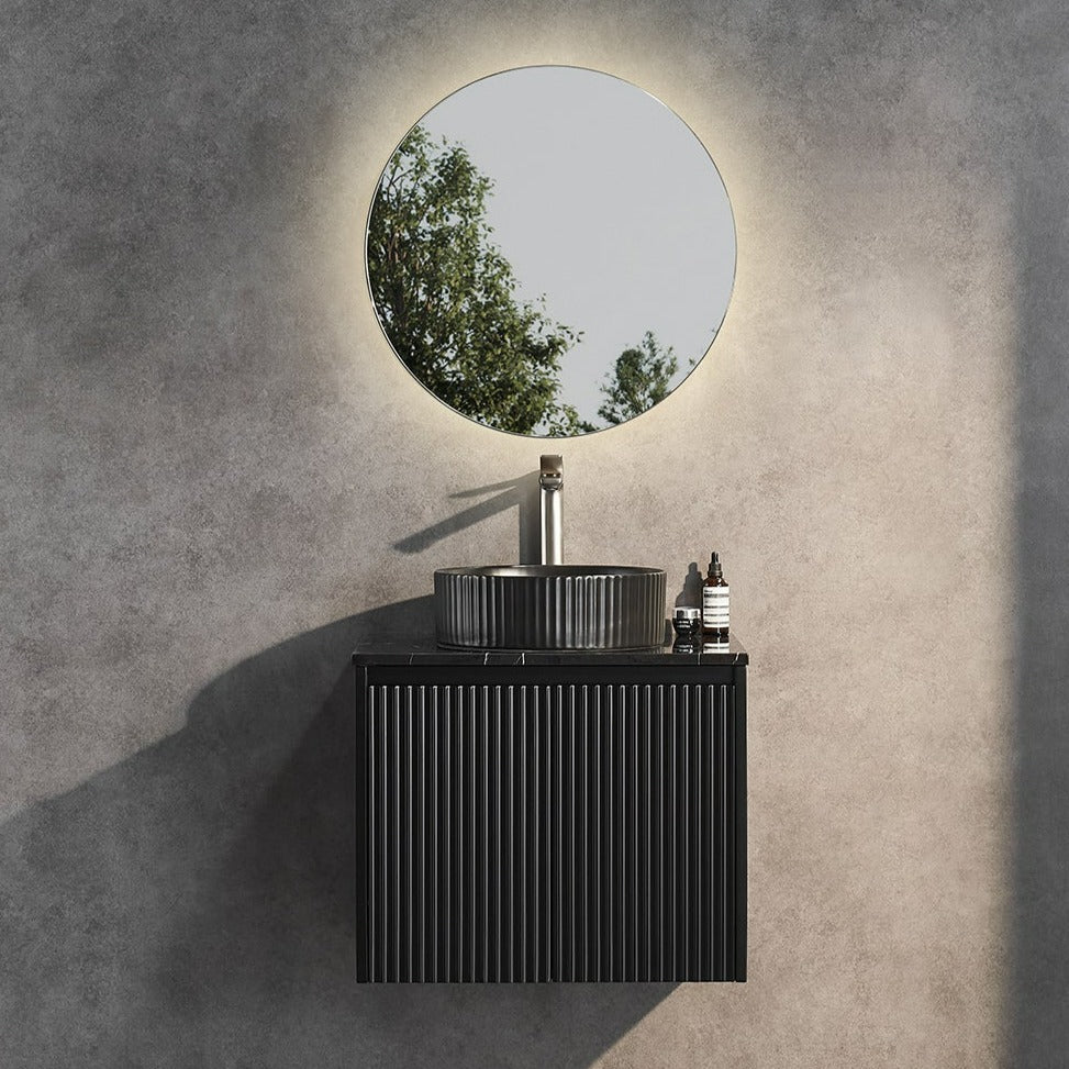 Brindabella Wall Hung PVC Cabinet 600mm (Matte Black)