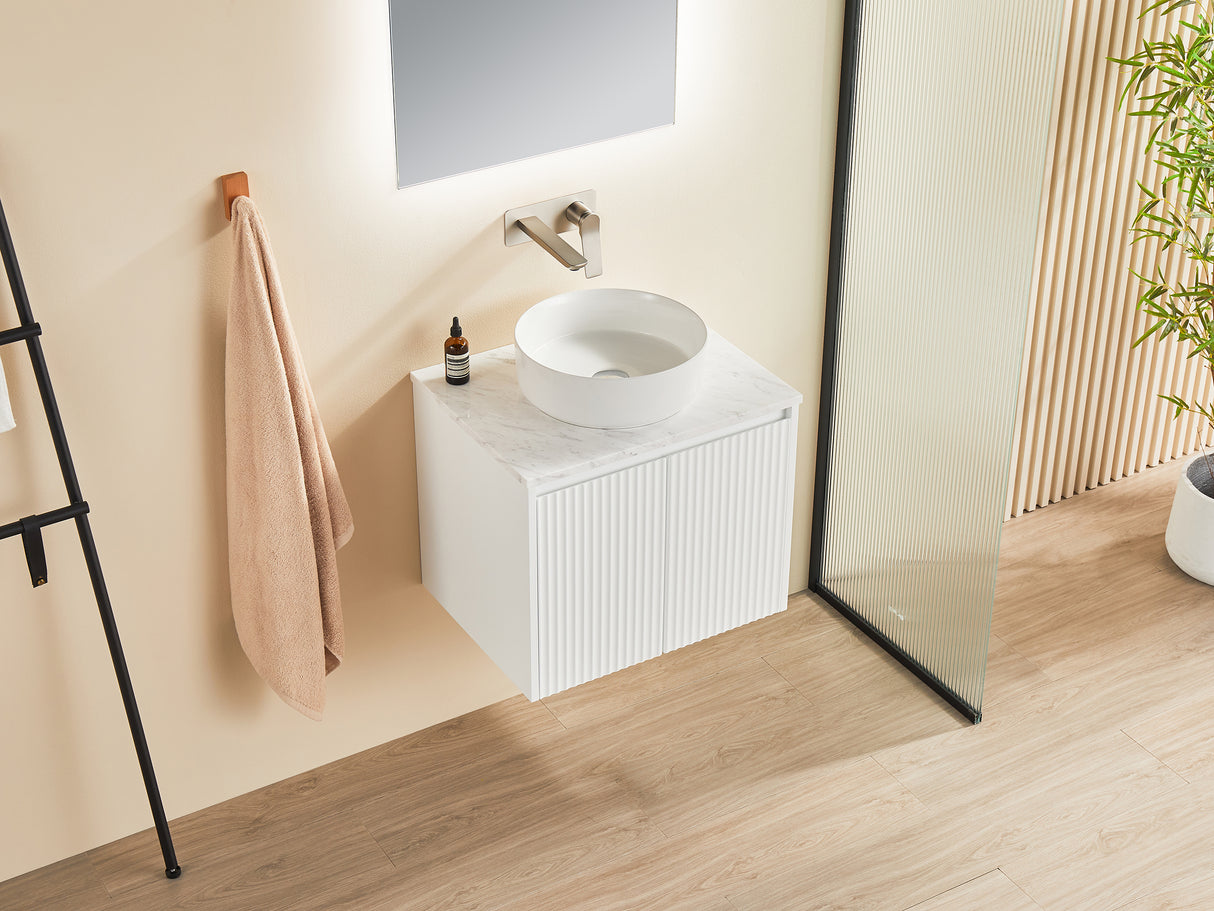 Brindabella Wall Hung PVC Cabinet 600mm (Matte White)