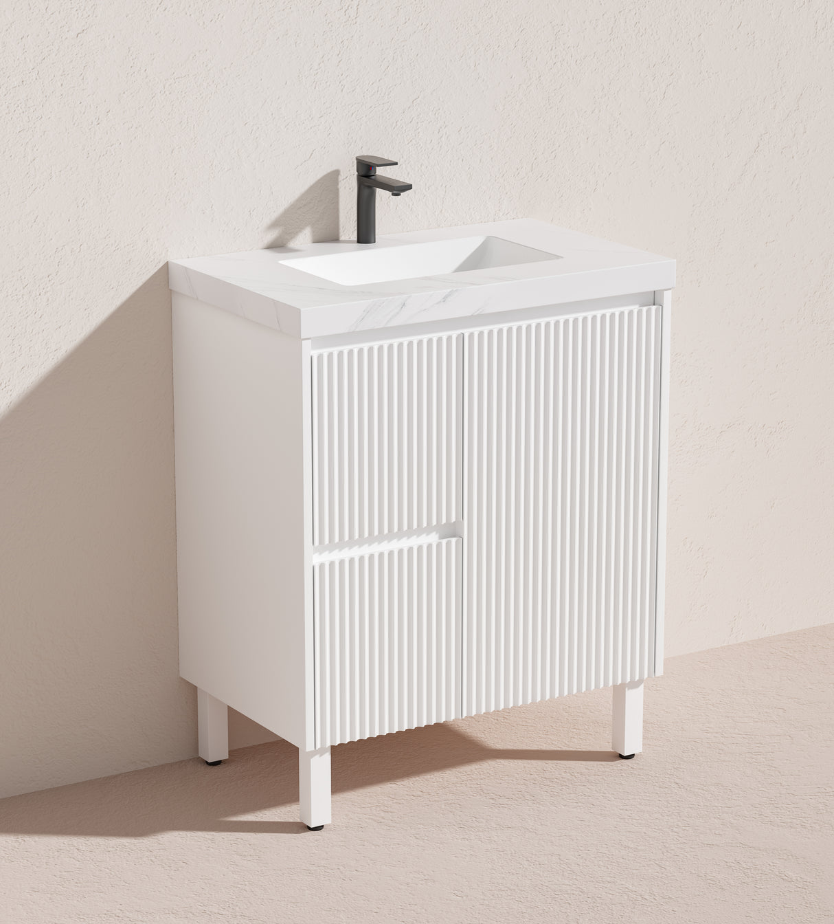 Brighton Freestanding PVC Vanity 750mm (Matte White)