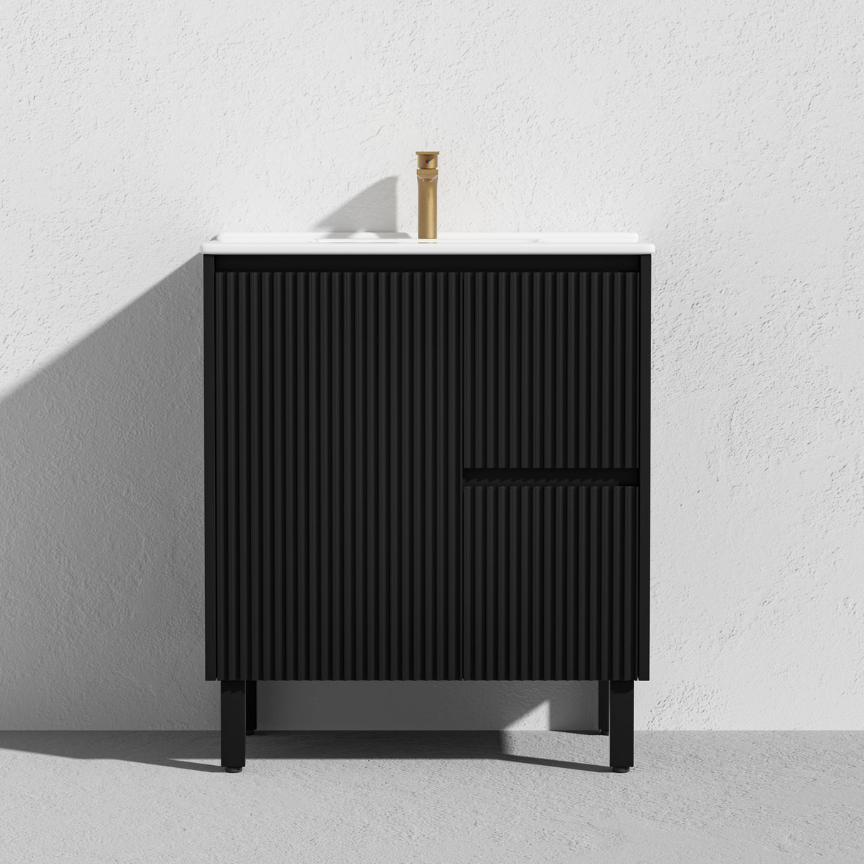 Brighton Freestanding PVC Vanity 750mm (Matte Black)