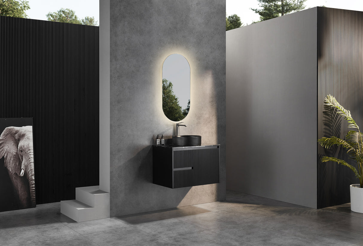 Brindabella Wall Hung PVC Cabinet 750mm (Matte Black)