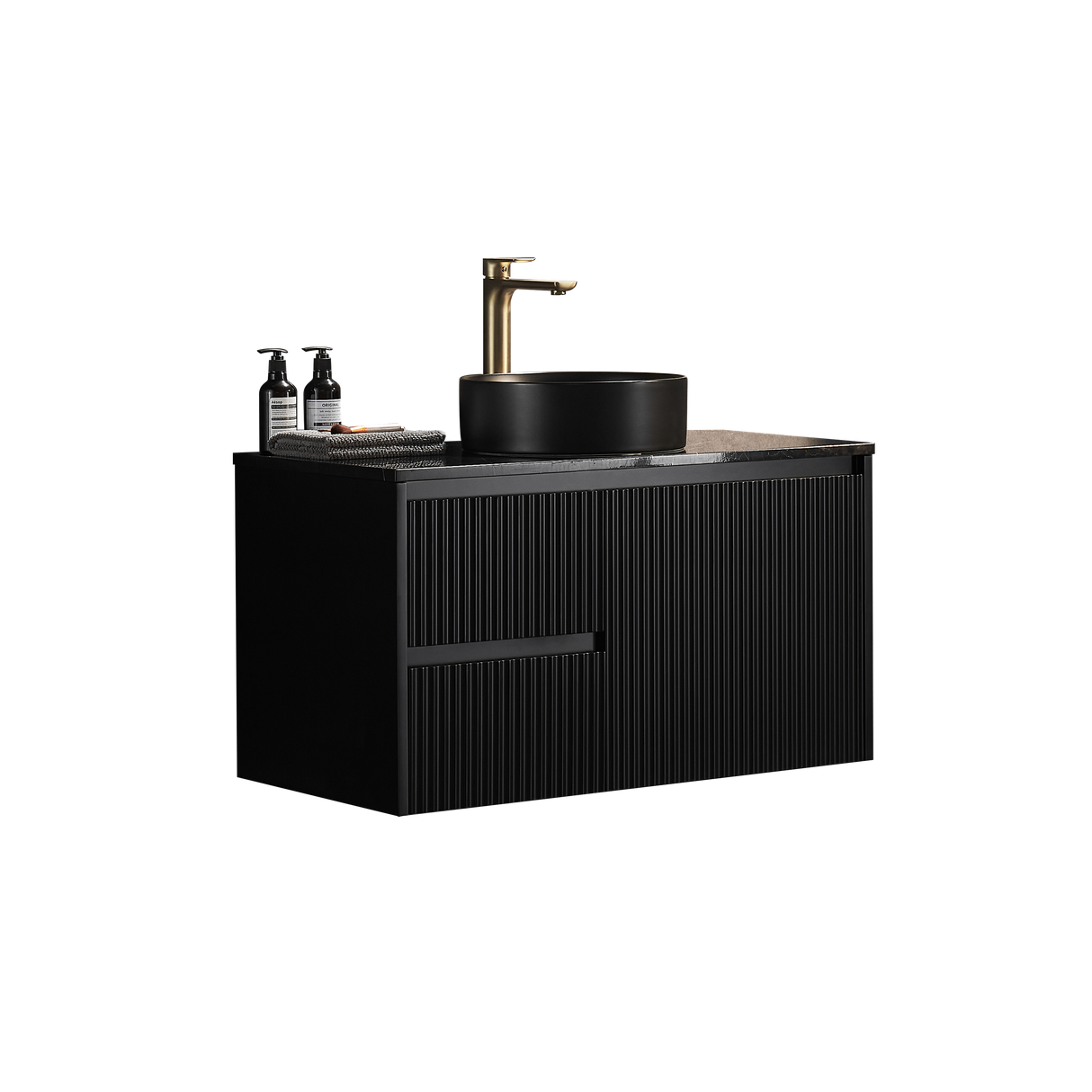 Brindabella Wall Hung PVC Cabinet 900mm (Matte Black)