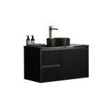 Brindabella Wall Hung PVC Cabinet 900mm (Matte Black)