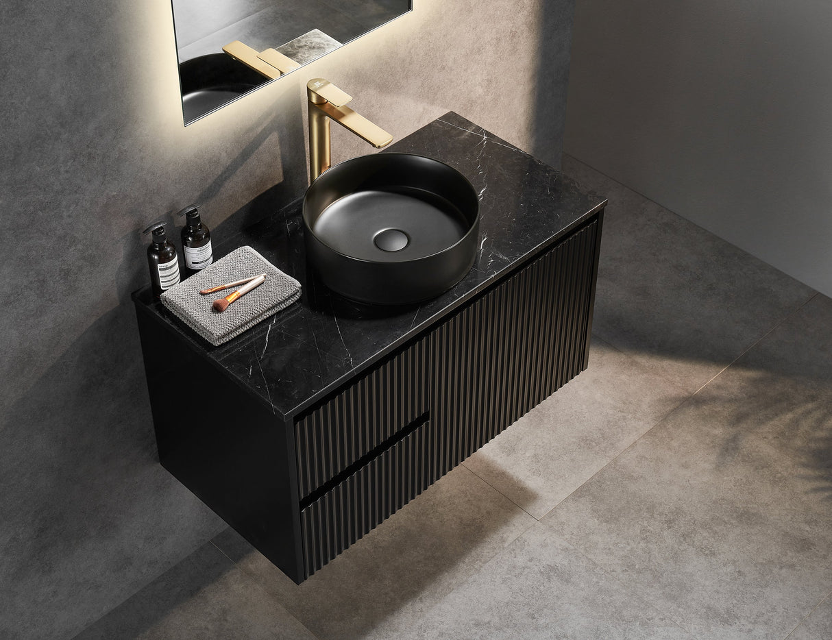 Brindabella Wall Hung PVC Cabinet 900mm (Matte Black)