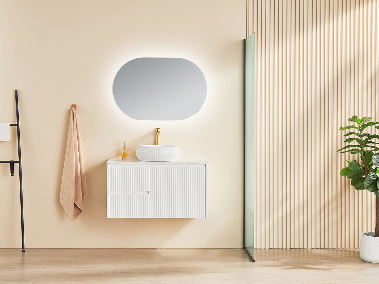 Brindabella Wall Hung PVC Cabinet 900mm (Matte White)