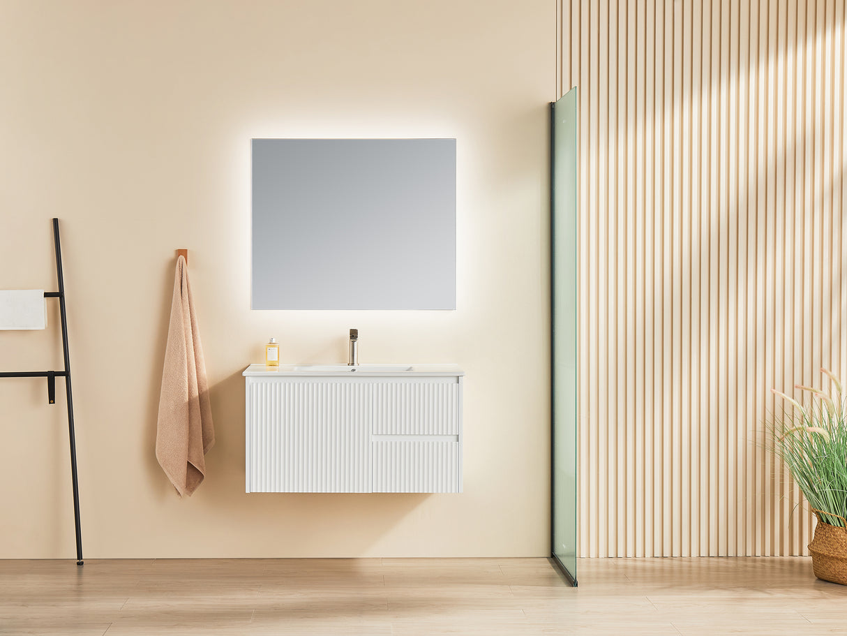Brindabella Wall Hung PVC Cabinet 900mm (Matte White)