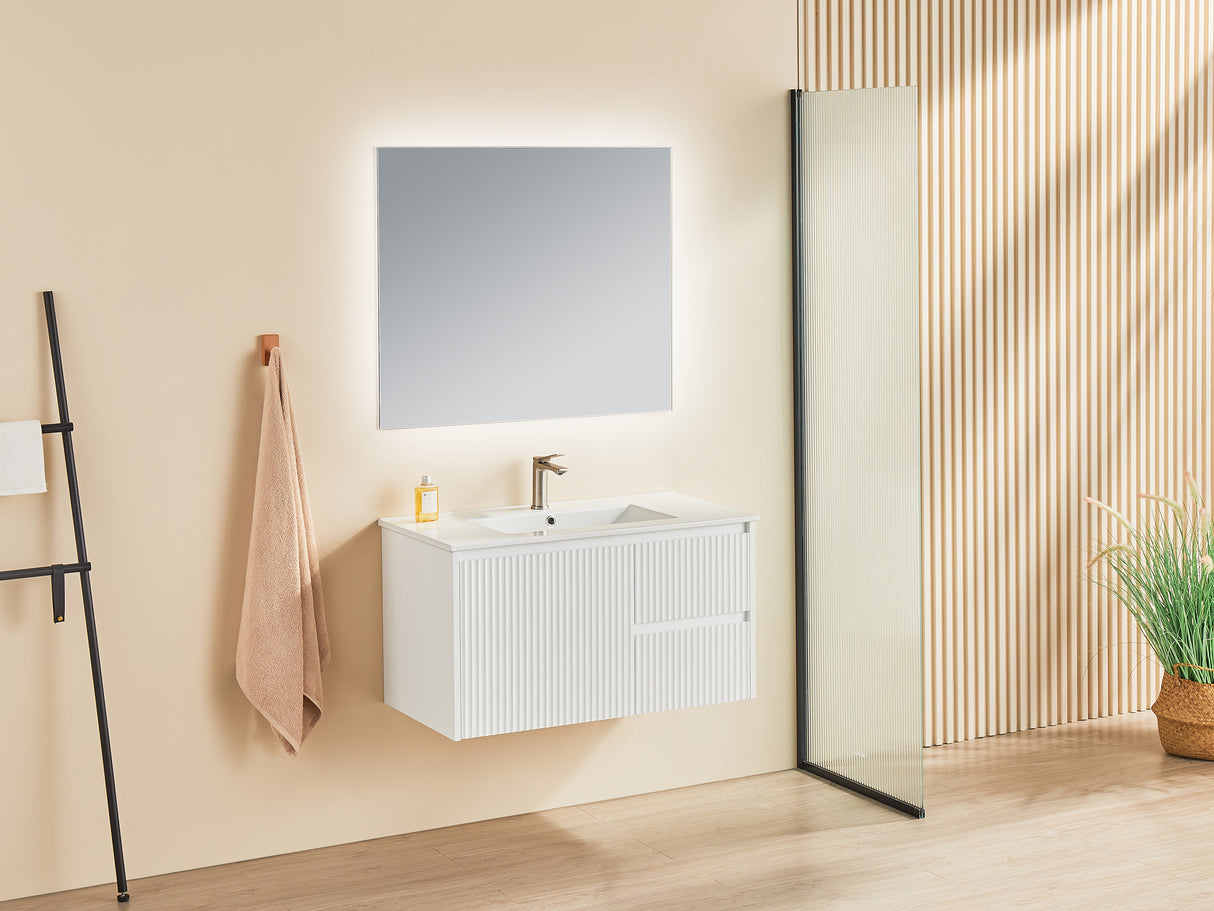Brindabella Wall Hung PVC Cabinet 900mm (Matte White)