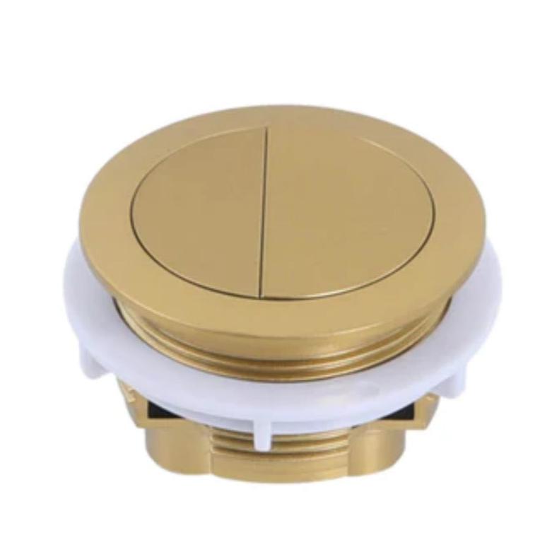 Mercio-Back to wall Round Cistern Button-Brushed Gold