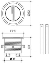 Mercio-Back to wall Round Cistern Button-Brushed Gold