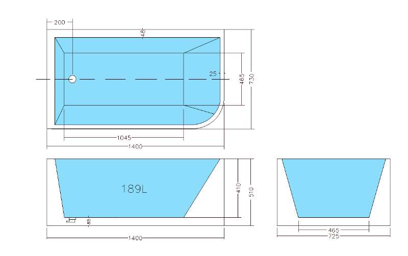 Casey Corner Back to Wall Bathtub Non-Overflow (Left Corner/ Gloss White) (1400/1500/1700mm)
