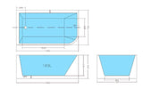 Casey Corner Back to Wall Bathtub Non-Overflow (Left Corner/ Gloss White) (1400/1500/1700mm)