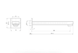 CERAM Bath Spout - Technical Drawing