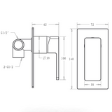 Ceram Wall Mixer - Technical Drawing